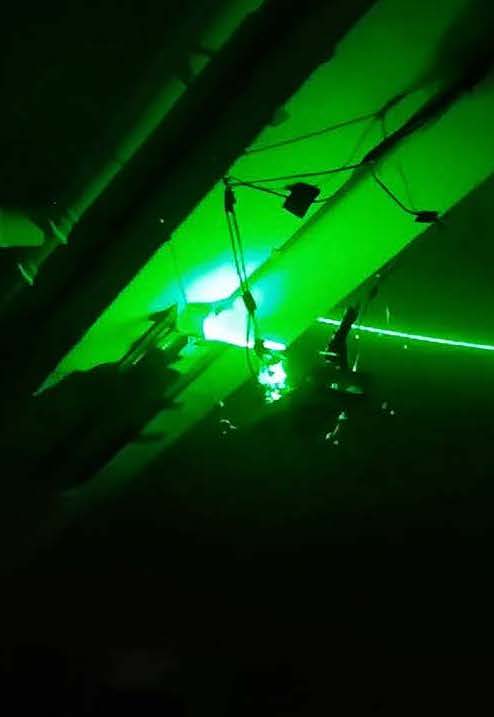 Close up of the laser.