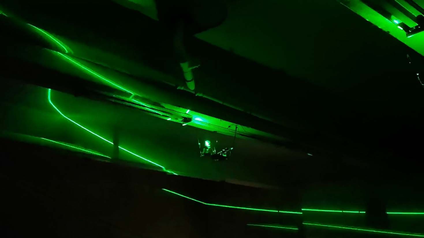 Shot of the laser.