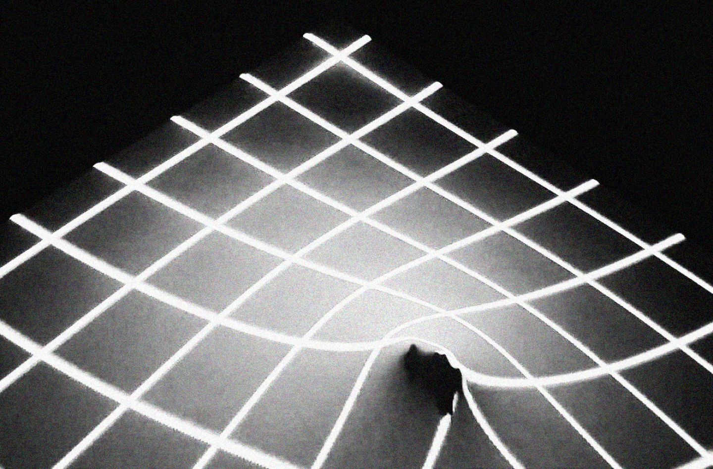Matrix of light on textile.