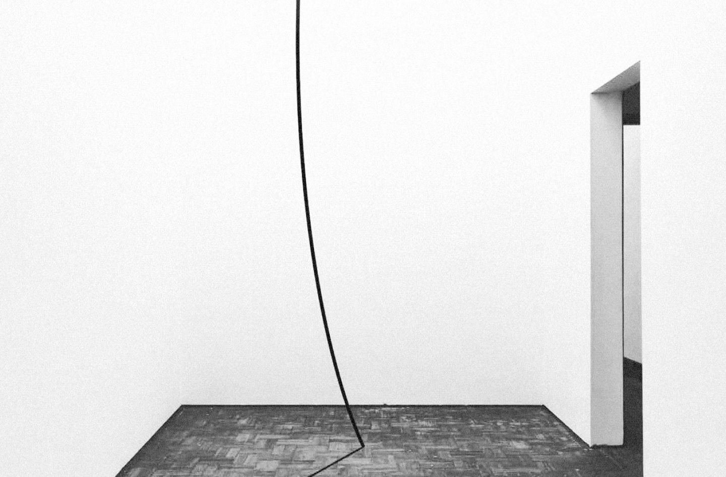 Wire in the middle of the room.